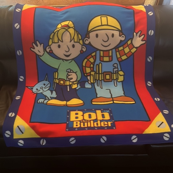 Vintage Bob The Builder Rare Fun Fleece Throw Blanket - Picture 9 of 14